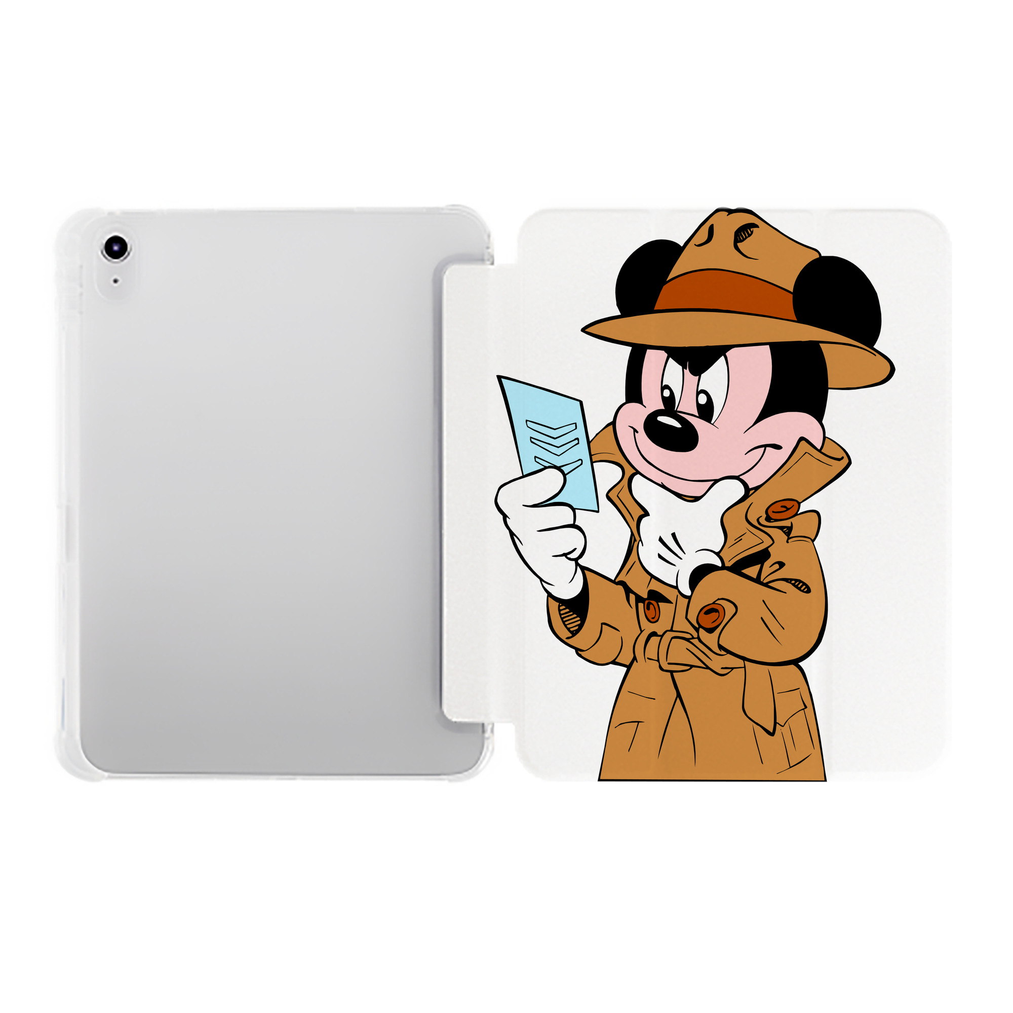 （画像用） ミッキーマウス Mickey Mouse IPad ケース ペン収納付き 三つ折りスタンド PUレザー×シリコン 対応機種9.5/10.5/10.9インチ